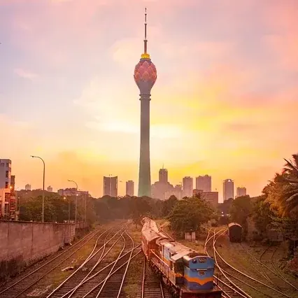The Lotus Tower rising above the Colombo skyline