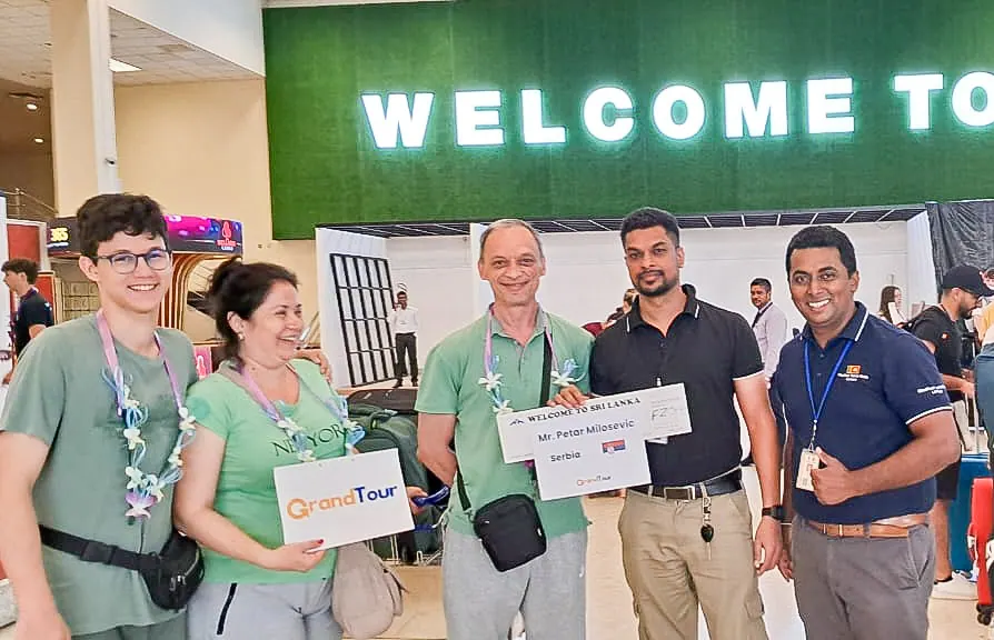 Travellers photographed together at the end of their Sri Lanka tour